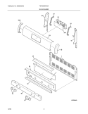 BACKGUARD Diagram and Parts List for TGF350MXDSA  Tappan Range