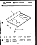 COOKTOP PARTS Diagram and Parts List for KF460GDH6  Frigidaire Range