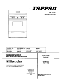 COVER Diagram and Parts List for TEF317BUA  Tappan Range