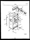 CABINET PARTS Diagram and Parts List for RT163SCW1  Frigidaire Refrigerator