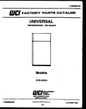 COVER Diagram and Parts List for GTN140WGF4  Uni Refrigerator