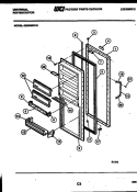 REFRIGERATOR DOOR PARTS Diagram and Parts List for GSIW36VH1  Uni Refrigerator