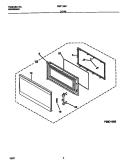 DOOR Diagram and Parts List for FMT118E1B0  Frigidaire Microwave
