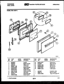 DOOR PARTS Diagram and Parts List for REG75WF2  Frigidaire Wall Oven