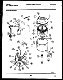 TUBS, WATER VALVE AND LID SWITCH Diagram and Parts List for 44-2401-00-01  Tappan Washer