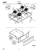 TOP / DRAWER Diagram and Parts List for MEF350SFDA  Frigidaire Range
