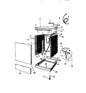 WRAPPER, TOP, VALVE & BASE Diagram and Parts List for SC550DXW6  Frigidaire Dishwasher