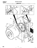 CABINET / DRUM Diagram and Parts List for FDE216RBS2  Frigidaire Dryer
