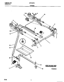 BURNER Diagram and Parts List for MPF300PBWC  Frigidaire Range