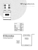 COVER Diagram and Parts List for FES300ASF  Frigidaire Range