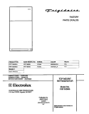 COVER Diagram and Parts List for FRT185BSB3  Frigidaire Refrigerator