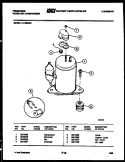 COMPRESSOR PARTS Diagram and Parts List for A11ME8E3  Frigidaire Air Conditioner