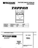 COVER Diagram and Parts List for TGF334BCDA  Tappan Range