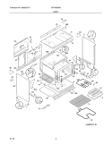 BODY Diagram and Parts List for FEF402BWG  Frigidaire Range
