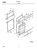 DOOR Diagram and Parts List for MRT13BSCW4  Frigidaire Refrigerator