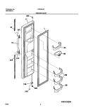 FREEZER DOOR Diagram and Parts List for FRS23R4CB0  Frigidaire Refrigerator