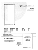 COVER Diagram and Parts List for FRT14A2AZ3  Frigidaire Refrigerator