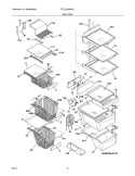 SHELVES Diagram and Parts List for FGTC2349KS2  Frigidaire Refrigerator