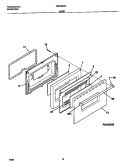 DOOR Diagram and Parts List for TGF334WFSC  Tappan Range