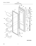 REFRIGERATOR DOOR Diagram and Parts List for FRS6R5EMBV  Frigidaire Refrigerator