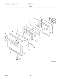 DOOR Diagram and Parts List for FEF352AWH  Frigidaire Range