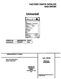 COVER Diagram and Parts List for MDG546RES2  Frigidaire Dryer