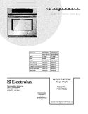 COVER Diagram and Parts List for FEB27S5GCA  Frigidaire Wall Oven