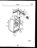 CABINET PARTS Diagram and Parts List for ATG150NCD0  Frigidaire Refrigerator