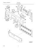 BACKGUARD Diagram and Parts List for FEFL74ASG  Frigidaire Range