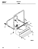 FRAME Diagram and Parts List for MDB122RFS0  Frigidaire Dishwasher