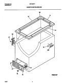 CABINET / CONTROL / SHELVES Diagram and Parts List for MFC05M1FW0  Frigidaire Freezer