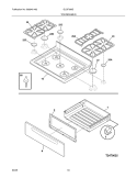 TOP / DRAWER Diagram and Parts List for GLGF386DBC  Frigidaire Range