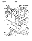 BURNER Diagram and Parts List for TGF355BEDB  Tappan Range