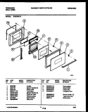 DOOR PARTS Diagram and Parts List for REG78WL4  Frigidaire Wall Oven
