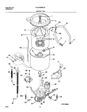 MOTOR / TUB Diagram and Parts List for FLXG46MRES0  Frigidaire Washer Dryer Combo