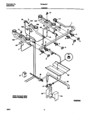 BURNER Diagram and Parts List for TGF645WFD1  Tappan Range