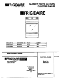 COVER Diagram and Parts List for FEF311SADF  Frigidaire Range