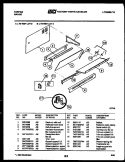 SPLASHER CONTROL Diagram and Parts List for 73-7857-00-05  Tappan Range
