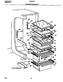 REFRIGERATOR SHELVES Diagram and Parts List for FRS24AGGB1  Frigidaire Refrigerator