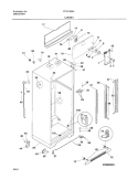 CABINET Diagram and Parts List for FRT21IQRJW1  Frigidaire Refrigerator