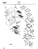 SHELVES Diagram and Parts List for FRS26ZTHB1  Frigidaire Refrigerator