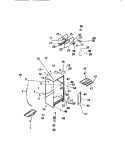 CABINET W / FAN ASSEMBLY Diagram and Parts List for TSK180AN6W  Kelvinator Refrigerator