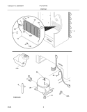 SYSTEM Diagram and Parts List for FFU1464FW0  Frigidaire Freezer