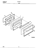 DOOR Diagram and Parts List for FGF335BEWA  Frigidaire Range