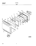 DOOR Diagram and Parts List for FEF357BBA  Frigidaire Range