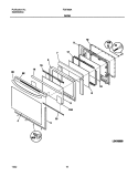 DOOR Diagram and Parts List for FGF366AUA  Frigidaire Range