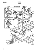 BURNER Diagram and Parts List for TGF357CCTE  Tappan Range