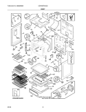 BODY Diagram and Parts List for CEW30DF6GSG  Electrolux Range