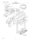 ICE & WATER DISPENSER Diagram and Parts List for FFHS2322MB1  Frigidaire Refrigerator