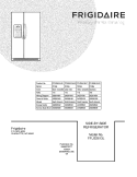 COVER Diagram and Parts List for FFUS2613LM1  Frigidaire Refrigerator